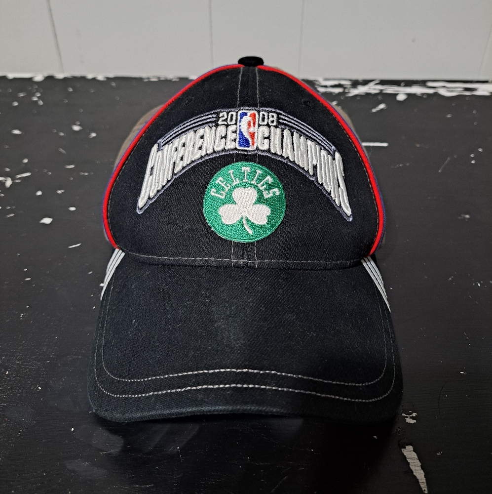 Adidas Black and Gray Cap 2008  NBA Conference Champions Celtics